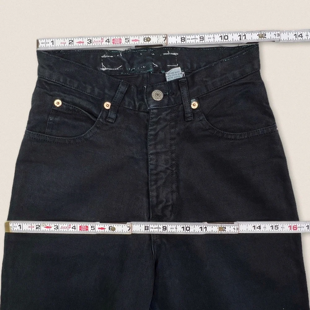 Vintage Calvin Klein Black Mom jeans 23” 24”High waisted rise slim fit tapered - Picture 9 of 12